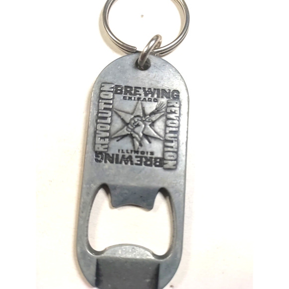 Revolution Brewing Chicago Illinois Keychain Bottle Opener Pewter USA - Picture 5 of 6